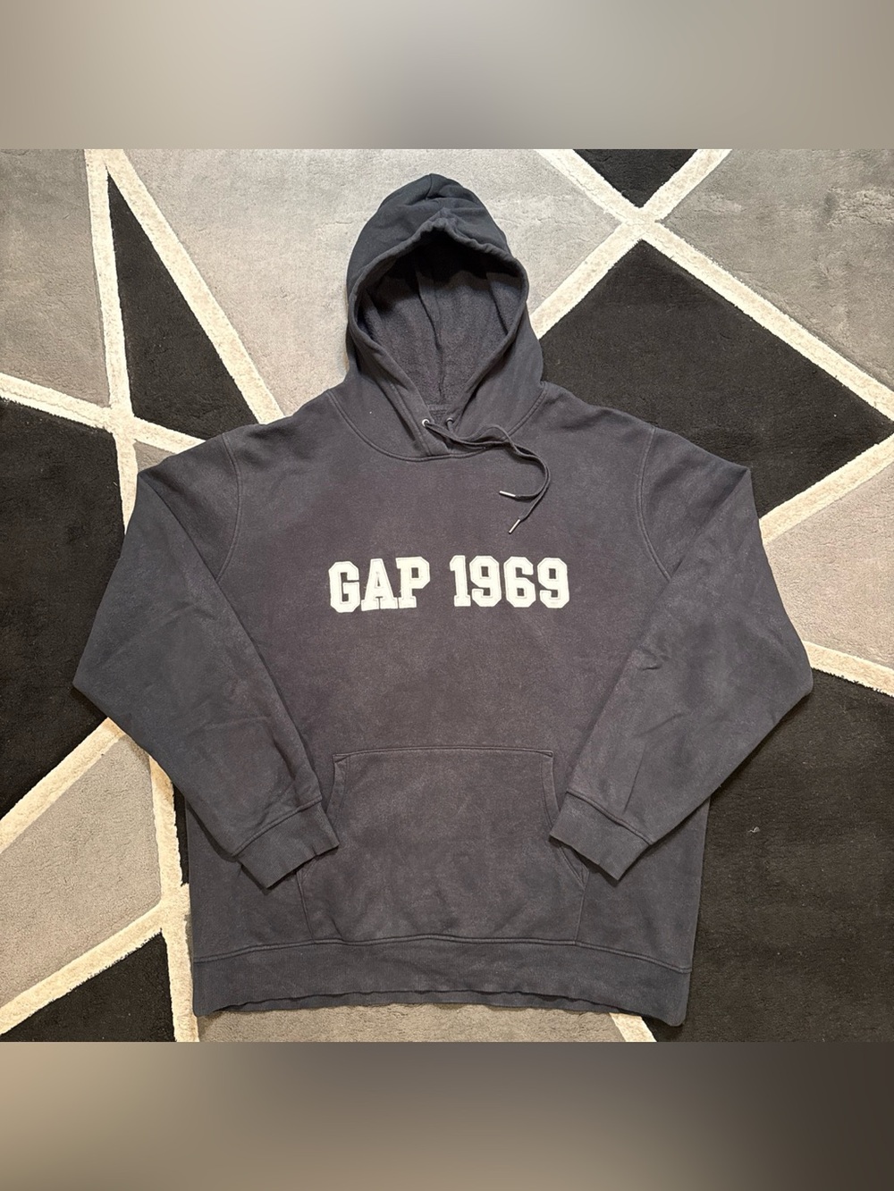 Y2K Gap 1969 black embroidered hoodie